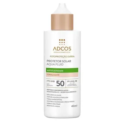 Protetor Solar Aqua Fluid Adcos FPS 50 Tonalizante 40ml
